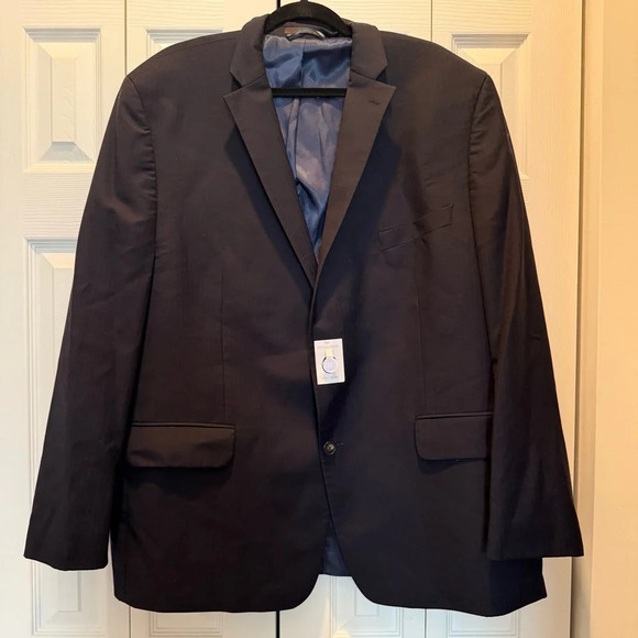 Greg Norman for Tasso Elba Men’s 100% Wool Navy Sport Blazer Jacket Size 50R New - Picture 3 of 13
